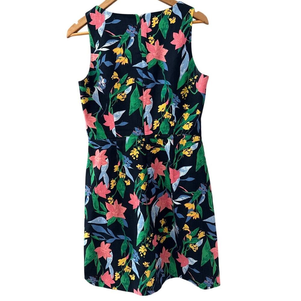 J. Crew Floral Basketweave Square Neck Shift Dress Size 6 - Picture 7 of 11